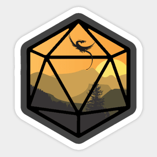 Dragon Mountain D20 Sticker